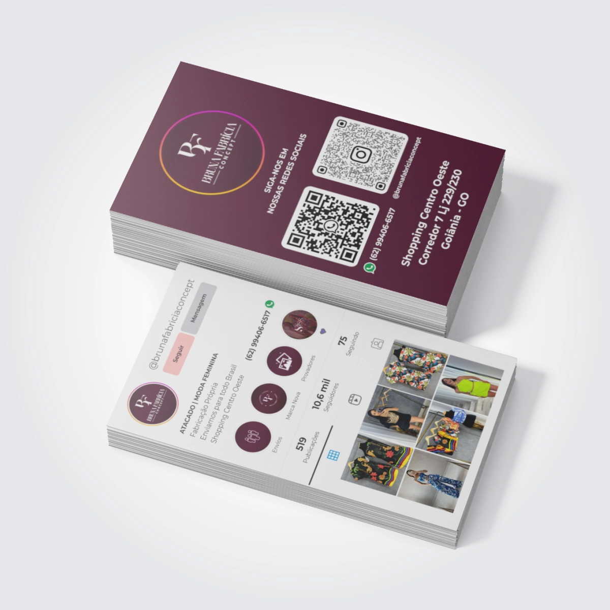 cartão instagram gráfica online em goiania